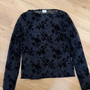 Abercrombie & Fitch Black Floral Top